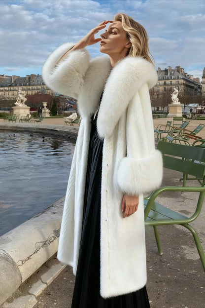 Faux Fur Fur Collar Loose Warm Overcoat