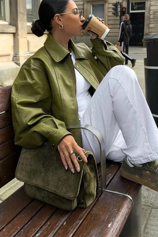 Chic Zipper Long Sleeve Jacket