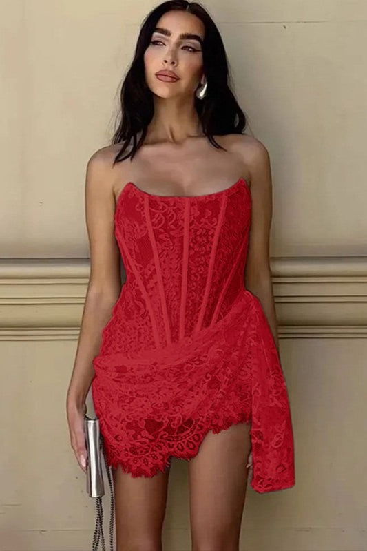 Lace Mesh Off Shoulder Sheer Bodycon Dress