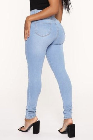 Slimming Stretch High Waist Skinny Jeans