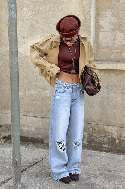 Double Breasted Oversized Utility Coat