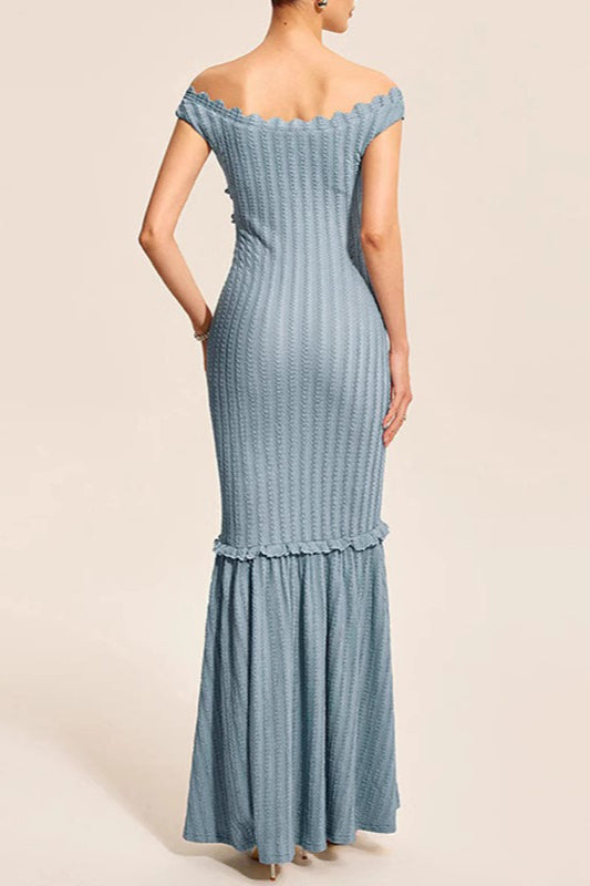 V-Neck Backless Fitted Knit Sweater Dress