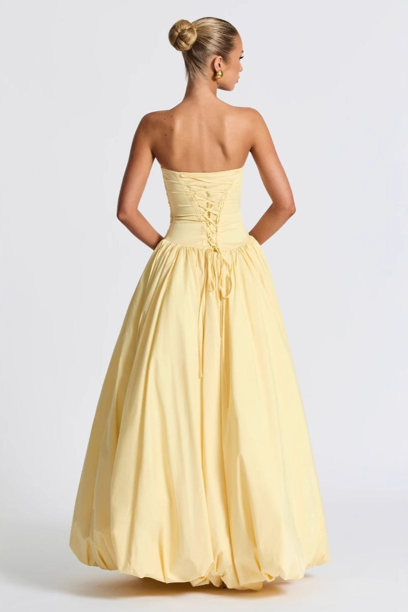 Solid Color Tie Front Bodycon Prom Dress
