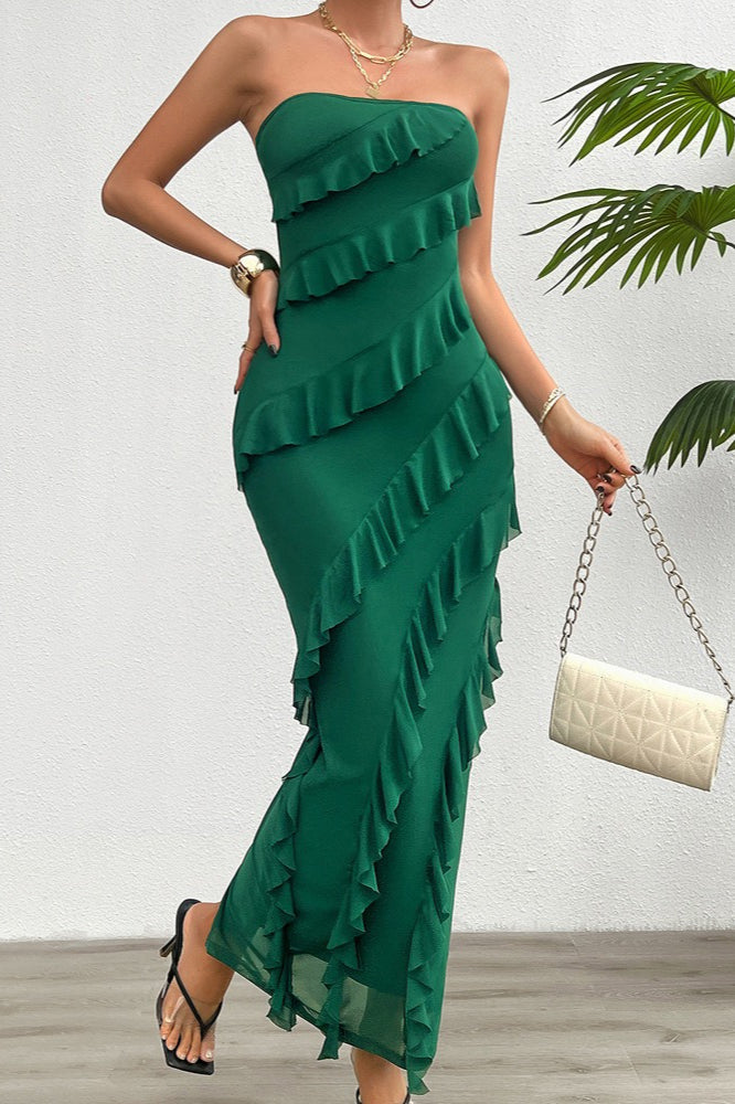 Fitted Strapless Work Dress