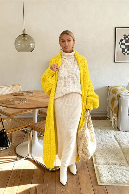Chunky Knit Openwork Cardigan