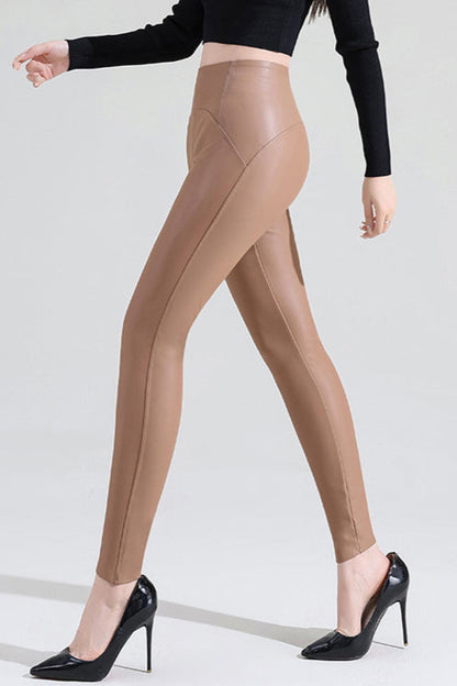 Fleece Lined Faux Leather Leggings
