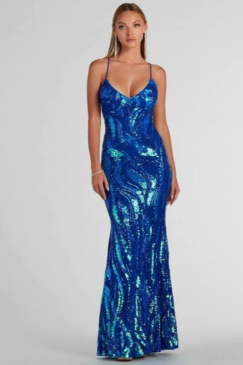 Elegant Sequin Party Formal Evening Sequin Dress