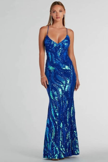 Elegant Sequin Party Formal Evening Sequin Dress