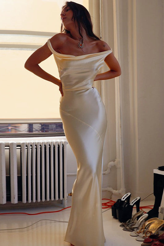 Bodycon Slip Maxi Silk Dress