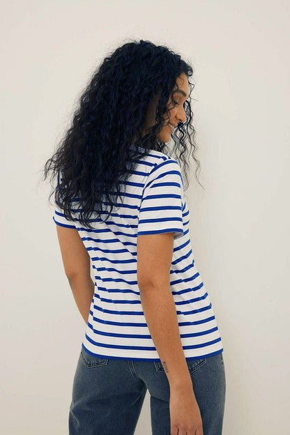 Striped Crew Neck Short Sleeve Tee
