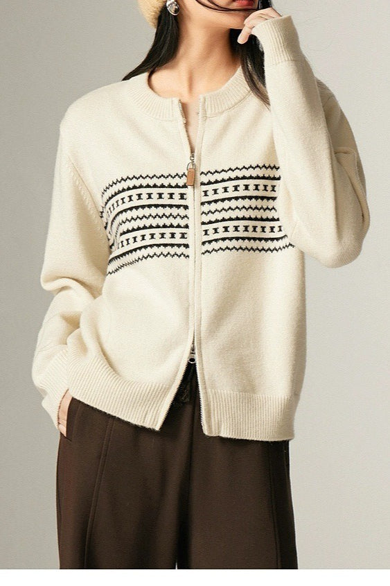 Vintage Jacquard Knit Sweater