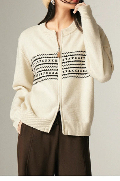 Vintage Jacquard Knit Sweater