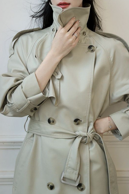 British Mid Length Trendy Elegant Overcoat