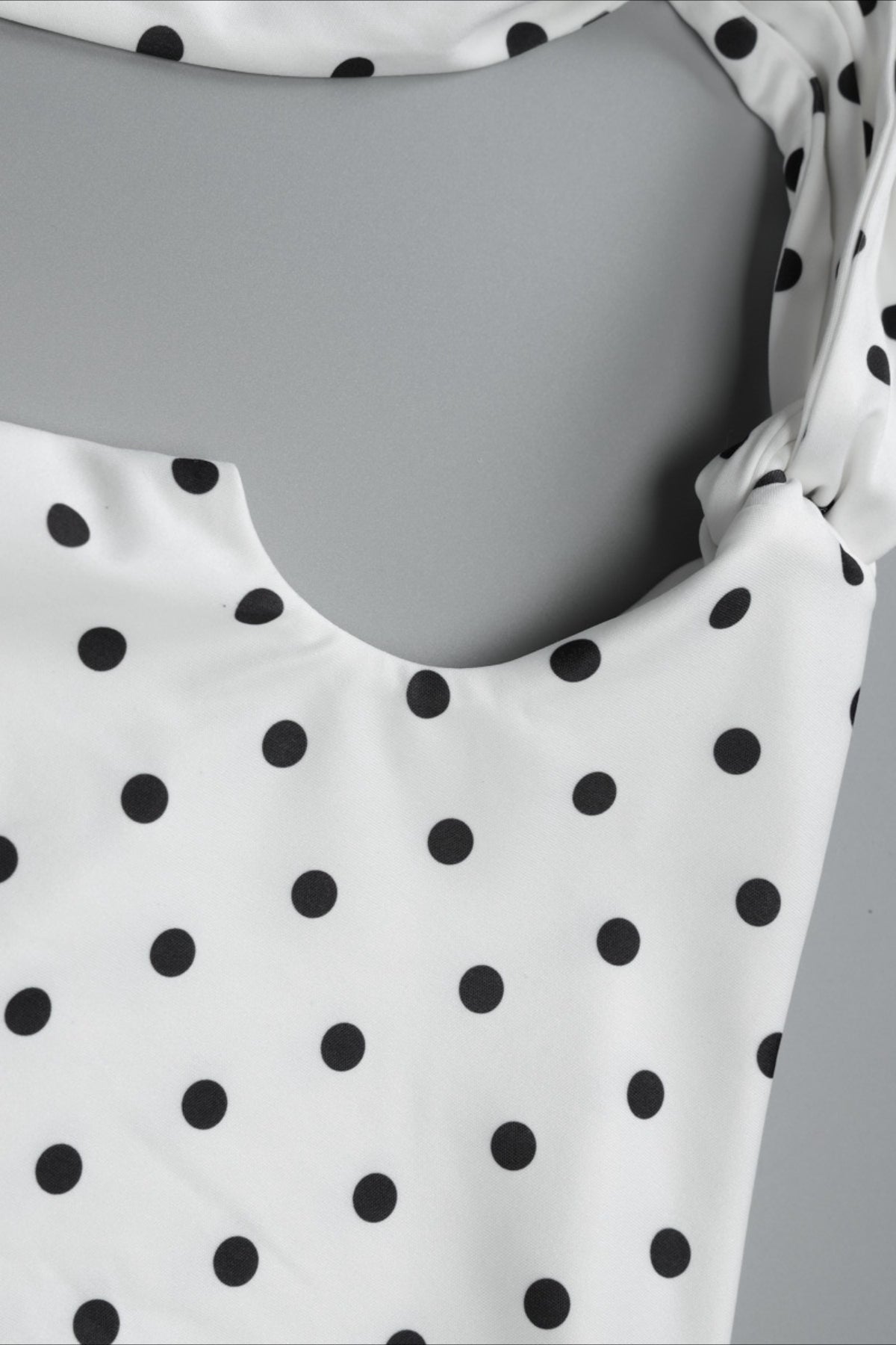 Polka Dot Asymmetrical Slim Fit Mini Dress