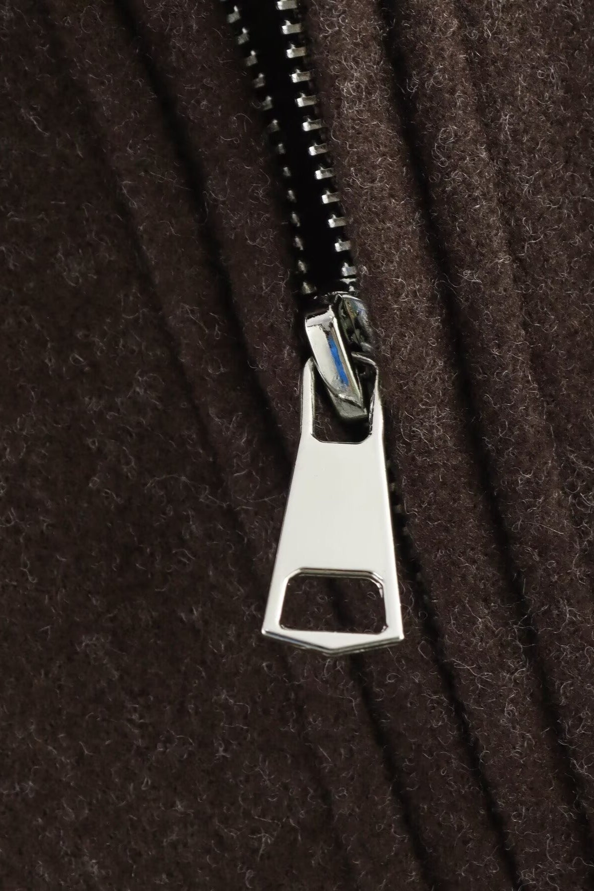 Oversized Zip Wool Jacket