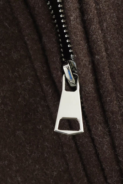 Oversized Zip Wool Jacket
