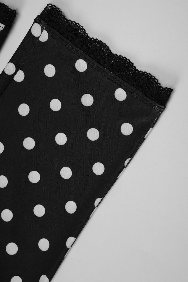Polka Dot Print Low Rise Fitted Bermuda Shorts