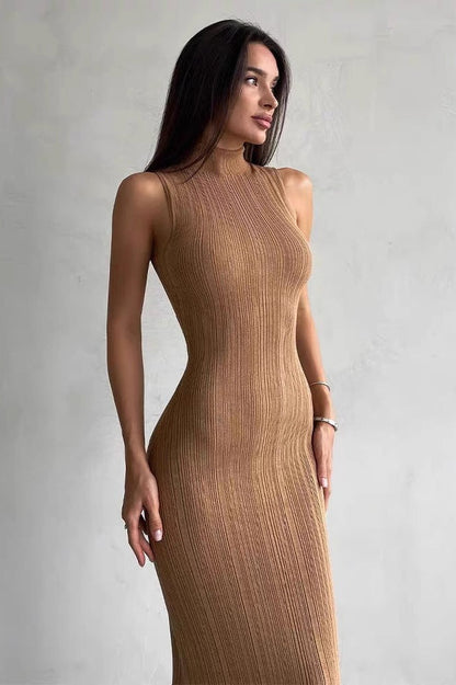 Fitted Elegant Knit Sweater Dress