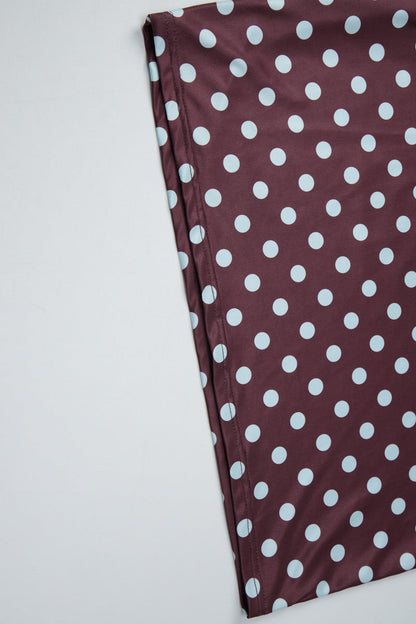Polka Dot Bandeau Top High Waist Color Block Bodycon Skirt Set