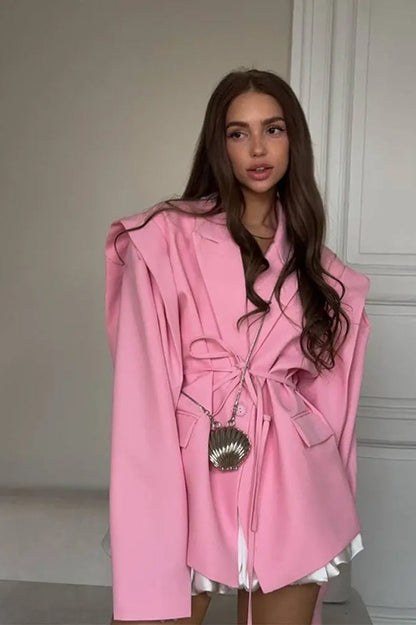 Elegant Turn-down Collar Blazer