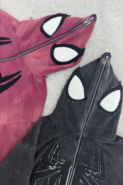 Spider Graphic Full Face Zip Hoodie