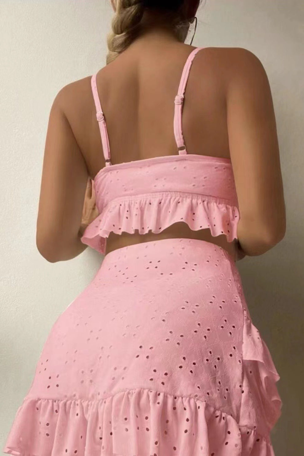 Tie String Bikini Bodycon Skirt Three Piece Skirt Set