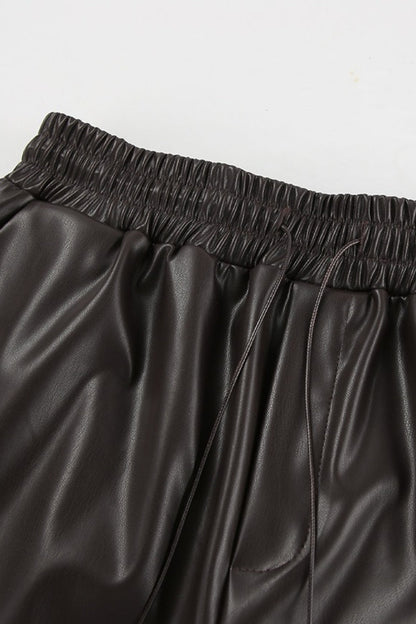 Fleece Vintage High Waist Straight Pants