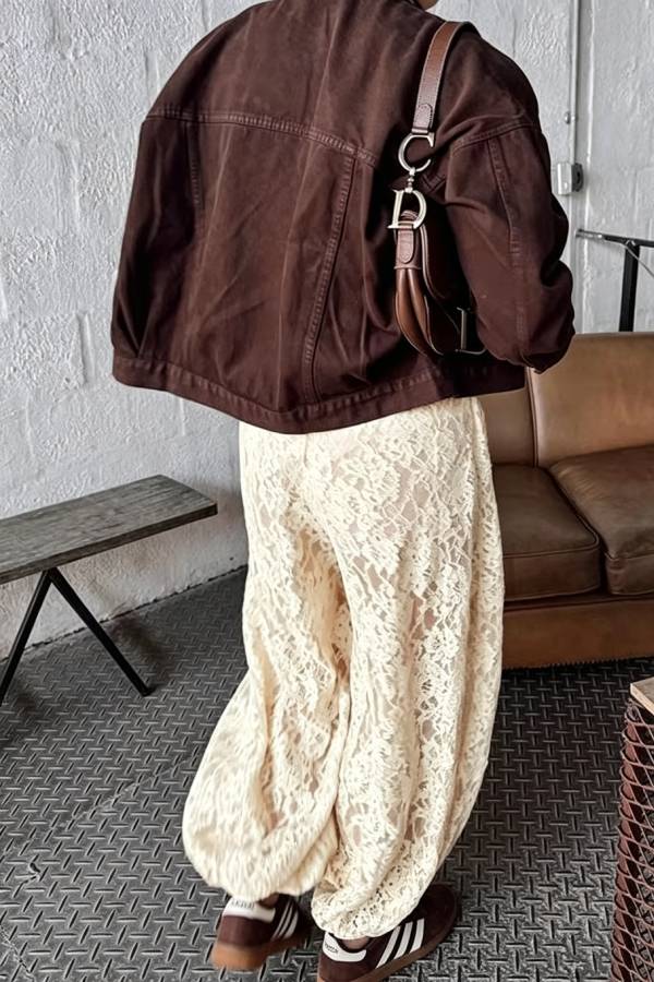 Ibiza Breeze Floral Lace Lantern Pants