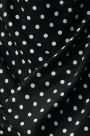 Polka Dot Strapless Neck Scarf Tie Pocket Full Skirt Maxi Dress