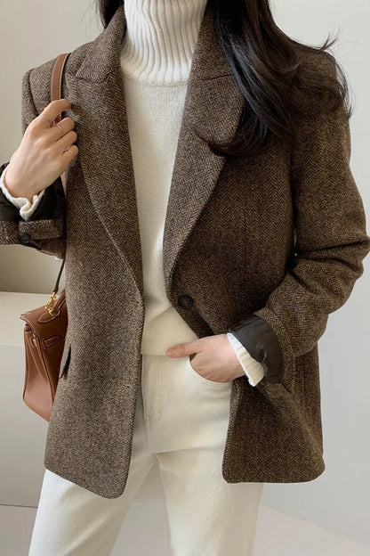 Versatile Wool Casual Blazer
