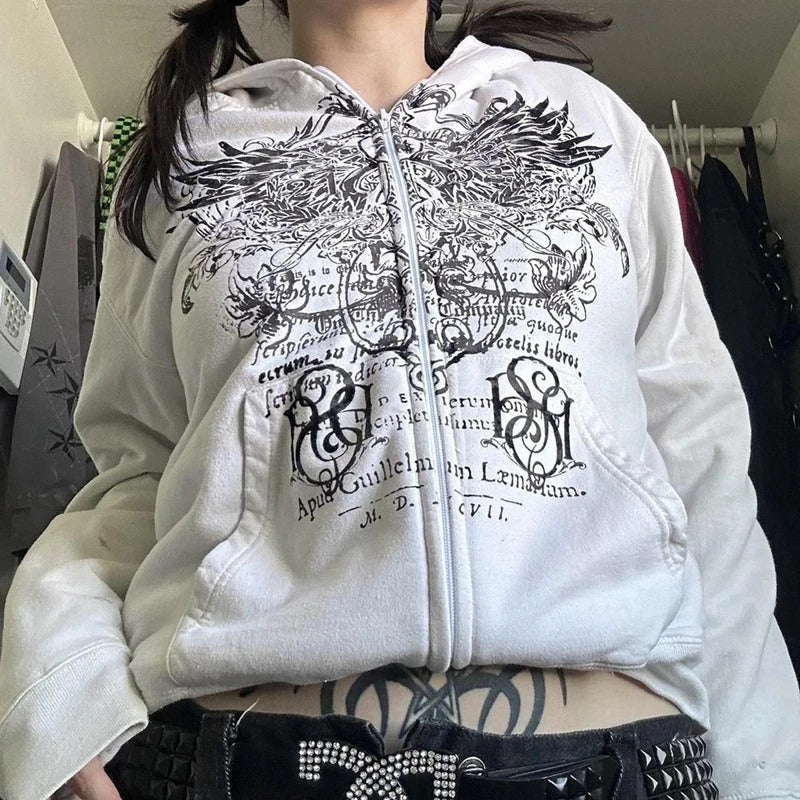 Vintage Graphic Goth Hoodie
