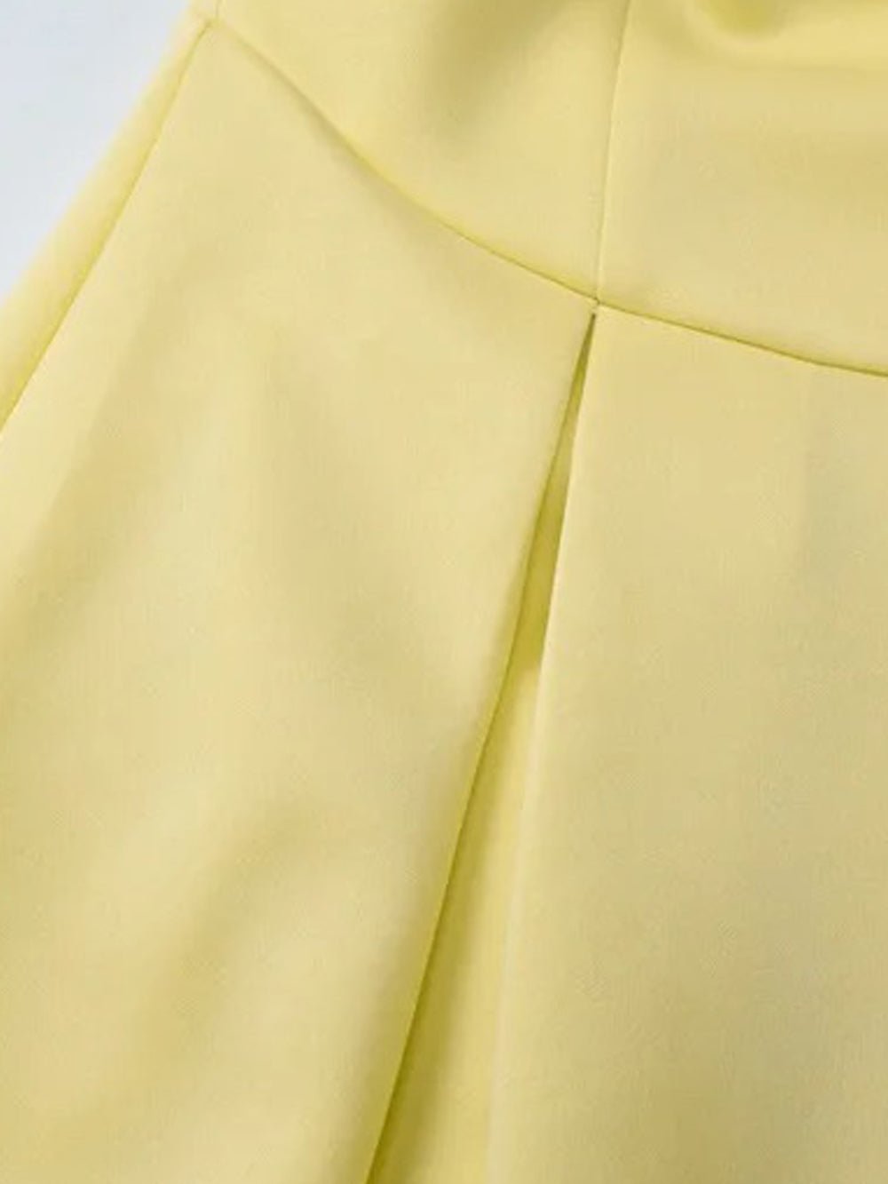 Halter Neck Basque Waist Box Pleat Backless Midi Dress