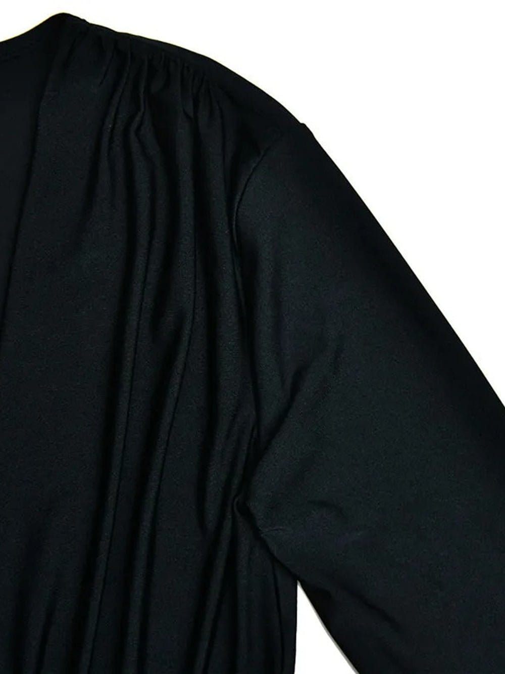 Deep V-Neck Long Sleeve Knotted Waist High Split Bodycon Maxi Dress
