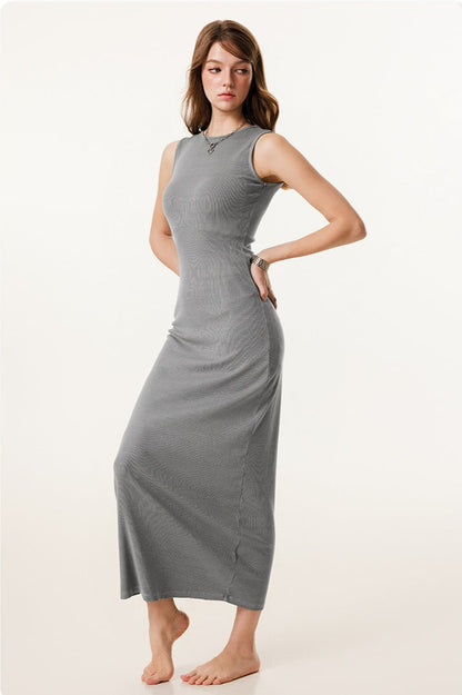 Slim Fitted Knit Tank Sweater Dress
