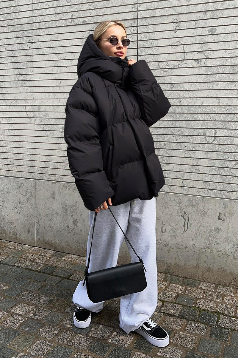 Relaxed Fit Quilted Longline Coat