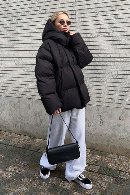Relaxed Fit Quilted Longline Coat