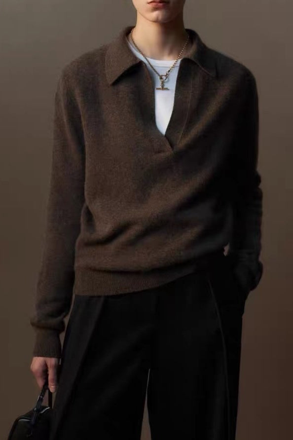 Relaxed Wool Blend Knit Top
