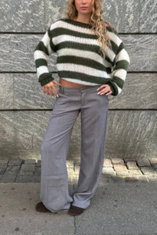 Cotton Candy Navy Stripe Knit Jumper