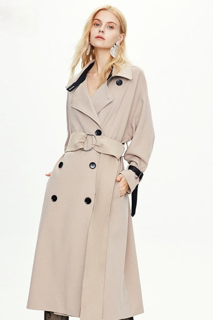 Extra Long Knee Length Ring Detail Overcoat