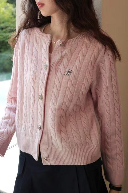 Fine Gauge Merino Cable Cardigan