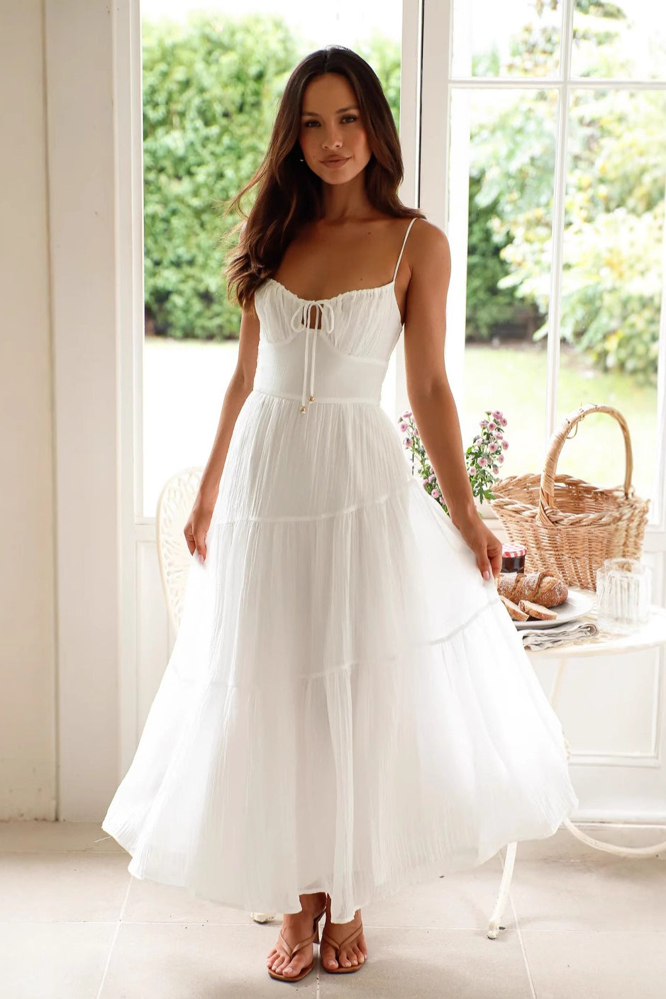 Patchwork Tie Back Flowy Boho Dress