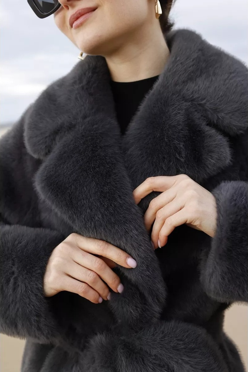Faux Mink Fur Long Loose Chic Overcoat