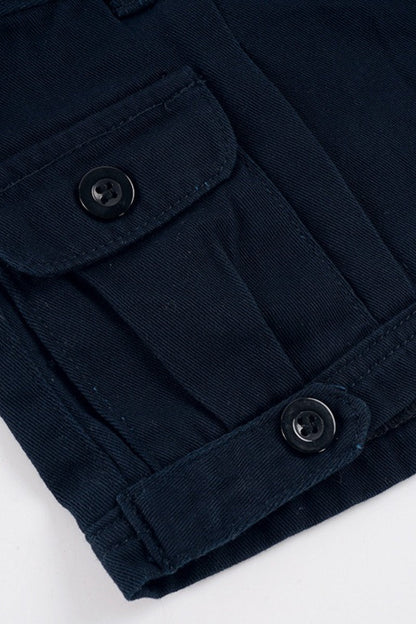 Low Rise Multi Pocket Denim Mini Shorts