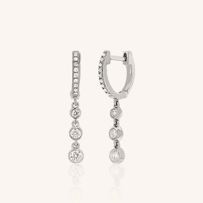Double Piercing Fringe Drop Earrings