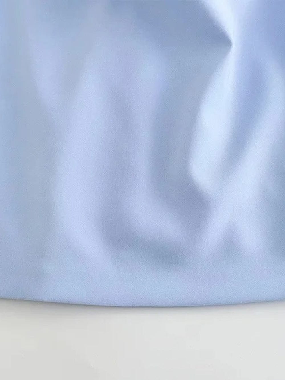 Blue Strapless Diagonal Draped Ruched Bodycon Mini Dress
