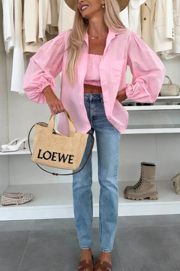 SHIRT WITH TOP PINK