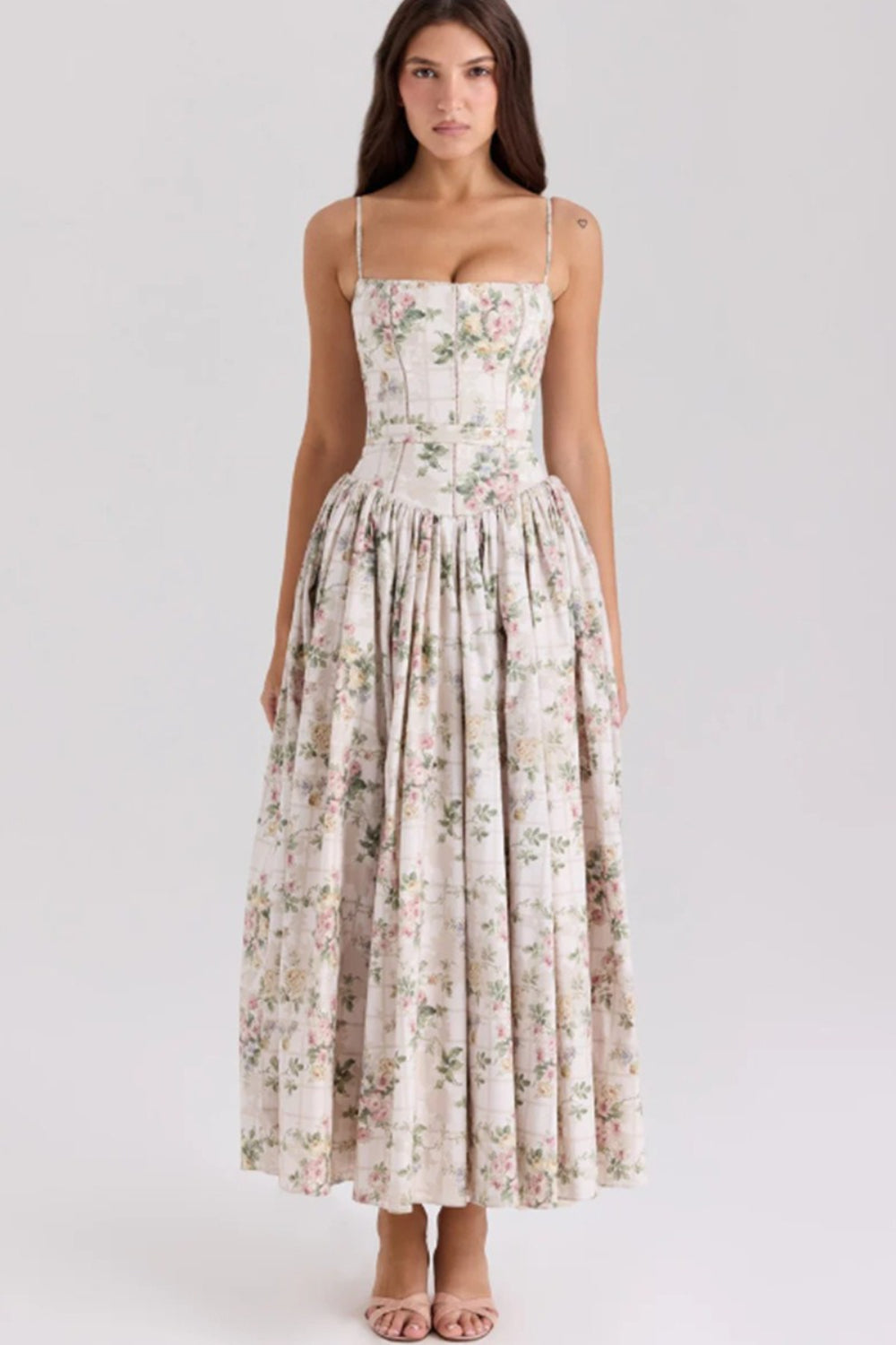 Romantic Tiered A-Line Floral Dress