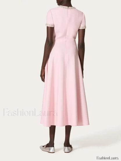 Diamond Bowknot Midi Dress
