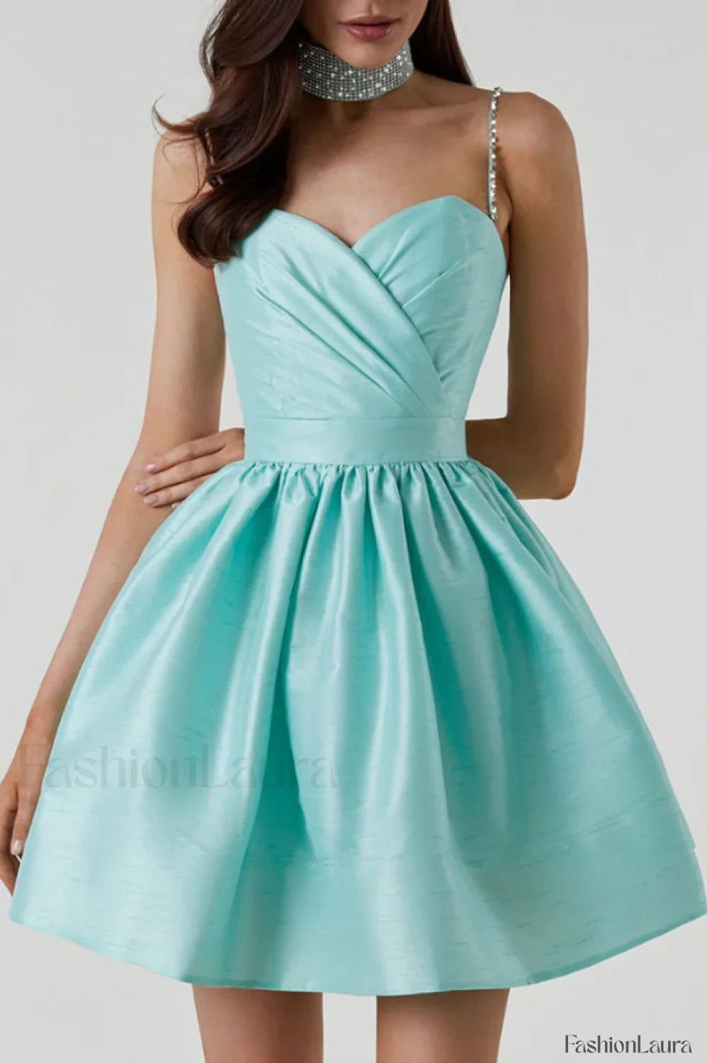 Diamond Elegant Suspender Mini Dress