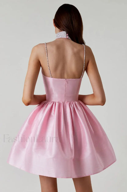 Diamond Elegant Suspender Mini Dress